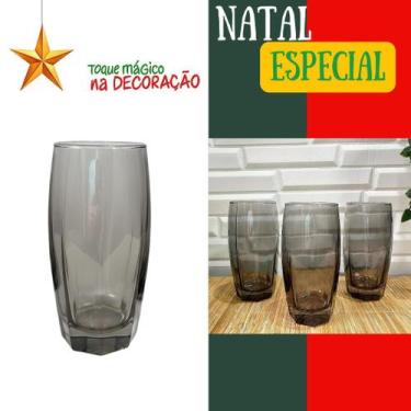 Imagem de Copo Florida 365ml  Kit com 3 Unidades em Vidro Grosso e Transparente 