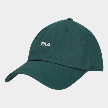 Imagem de Boné Aba Curva Fila DNA Letter Sport Life, Verde escuro, Único