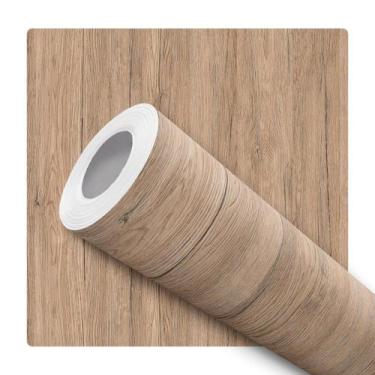 Imagem de Papel de Parede Adesivo Madeira Avelã Painel Cabeceira Moderno Quarto 