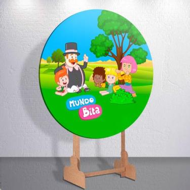 Imagem de Capa Painel Redondo 50x50cm Festa Infantil Mundo Incrível do Bita Mini