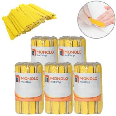 Imagem de 500 Lixas Unha Mini Descartáveis Manicure Pedicure Mimo Profissional A