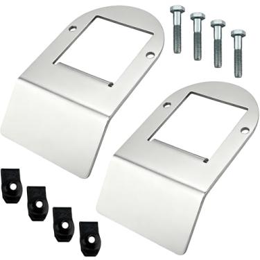 Imagem de Luzes de melancia sob suporte de brilho, suportes de moldura de luz de melancia de aço inoxidável adequados para caminhões universais e trailers, conjunto de 2 peças/conjunto