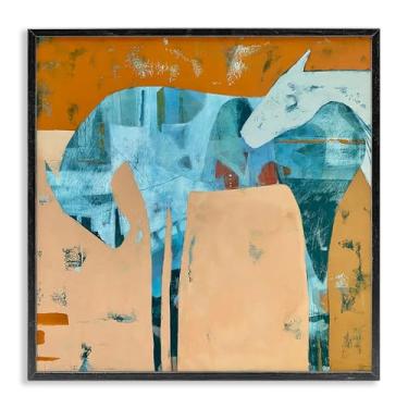 Imagem de Stupell Industries Kindred Crush Horses White Framed Giclee Art, design por Dianna Fritzler, 43 x 43 cm