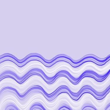 Imagem de Quadro Decorativo Arte Abstrata Violeta Claro com Detalhes em Branco Design Moderno 50x50cm