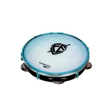 Imagem de Pandeiro Abs Preto 10" Pele Leitosa - Fé Spanking