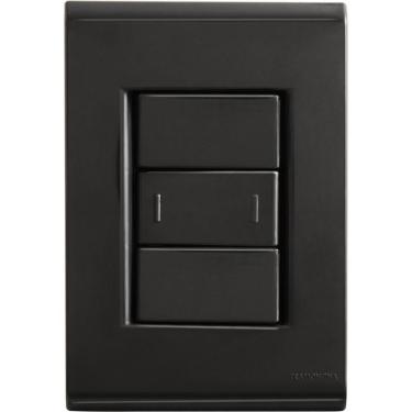 Imagem de Conjunto 4x2 Com 1 Interruptor Paralelo 10 A 250 V Tramontina Liz Grafite