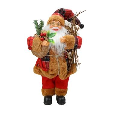 Imagem de Bothyi Estatueta de Papai Noel de 40 cm (15,75 polegadas) - Coleção de Estátuas de Papai Noel para Decoração de Natal - Estatueta de Pé para Casa, Quarto, Abraçando Um Galho de árvore