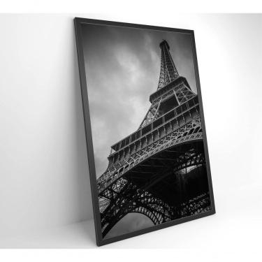 Imagem de Quadro Torre Eiffel Preto E Branco 80x120 Cm Adesivo