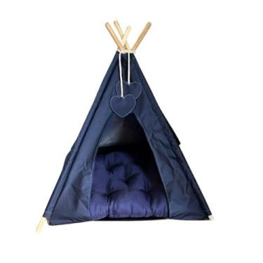 Imagem de Cama Pet，Cama para Gatos Toca，ImpermeáVel，Inclui Almofada，Adequado para Gatos e CãEs em Casa(G - A75cm x L68cm x C64cm,Marinho)