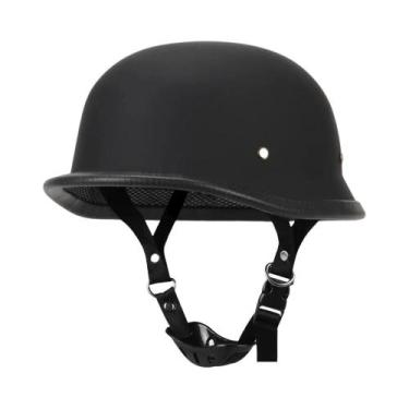 Imagem de Capacete Vintage Alemão De Couro Para Motocicleta, Certificado DOT, Ca