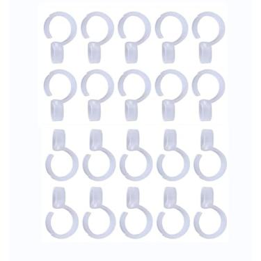 Imagem de 50 ganchos de plástico branco à prova de vento, cabide de roupas, fivela, ganchos, ganchos para pendurar na roupa, ferramenta de pendurar para varão, para secar, cabides de terno, cabides de roupas