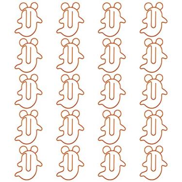 Imagem de Clipe de papel animal adoráveis ​​páginas etiqueta ferro marcador caderno agenda livro organizador para escritório escola casa 20 peças fio de ferro 3.8x3cm