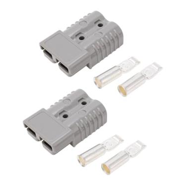 Imagem de Chiffonade Conector de desconexão rápida de bateria 175A 600V plugue sem gênero – Kit de terminal de cobre para equipamentos elétricos de guincho e caminhão com chicote de fios 04-1/0AWG