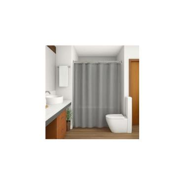Imagem de Cortina de Banheiro em PVC, 138x198cm, Material Resistente e Antimofo, Design Moderno para Proteção Contra Água