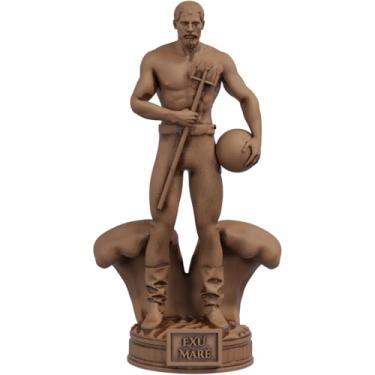 Imagem de Estátua Exu Maré Umbanda Candomblé (Cor Madeira)