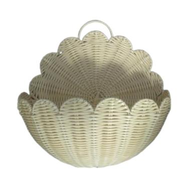 Imagem de IEUDNS Cesto de parede trançado, organizador prático para utensílios diversos, ideal para pendurar na cozinha, entrada ou porta de entrada, M