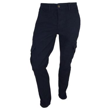 Imagem de Calça Sarja Masculina Ouzzare Cargo Preta - ZZ70515-Masculino