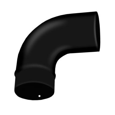 Imagem de Curva Chamine Esmaltada Preto 110 Mm