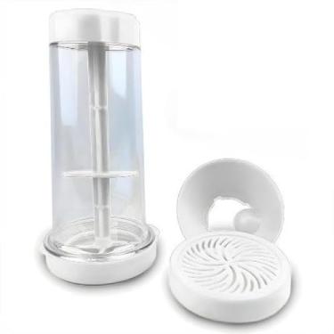 Imagem de Tapioqueira Peneira Polvilhador Armazena Tapioca Beiju Tapioca Farinha Cozinha Utensilio(Branco,1)