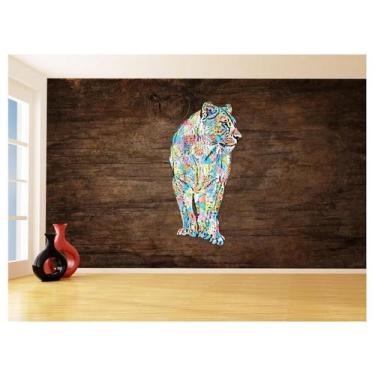 Imagem de Papel De Parede Animais Pop Art Leoa Colorido 3,5M Pxa467 - Você Decor