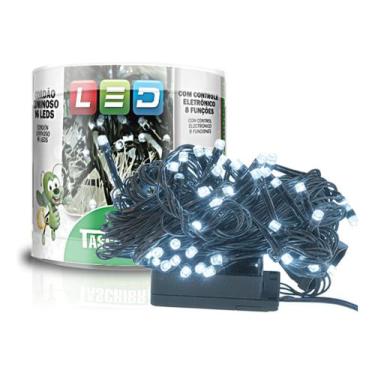 Imagem de Cordão Pisca Pisca 5 Metros 220V Branco 8 Funções Taschibra