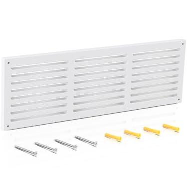 Imagem de Colingmill 1 peça de grade de retorno de ar de alto fluxo com ranhuras angulares capa de ventilação decorativa de retorno adequada para vários estilos de decoração de casa (66 x 21 x 3/10 cm, branco)