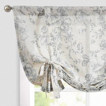 Imagem de Bando Ajustable Jinchan para Cortina 114x114 cm Floral Gris