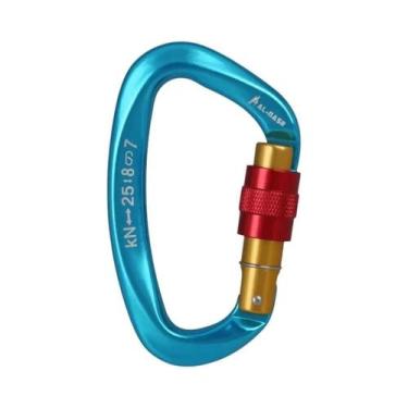 Imagem de Mosquetão De Escalada Com Trava De Rosca De Alta Resistência 25KN Para