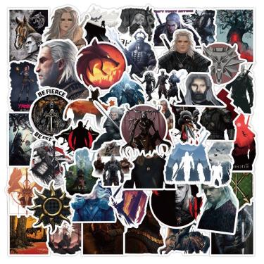 Imagem de Adesivos Witchers Anime, 50 peças, decalques de desenho animado para impermeabilização
