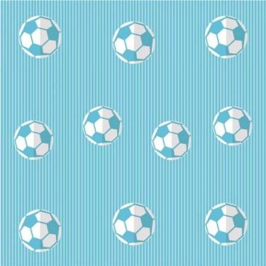 Imagem de Papel De Parede Infantil Futebol Azul
