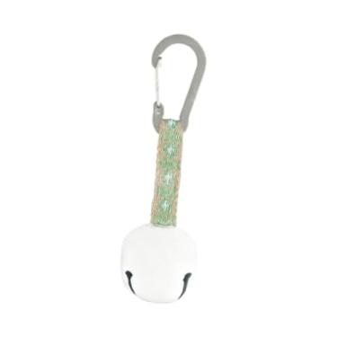 Imagem de harayaa Pingente de mochila com sino de urso, equipamento de emergência, multiuso, chaveiro com sino de urso para sobrevivência em esqui, caminhadas, viagens, Branco