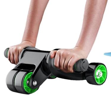 Imagem de Roda Abdominal,Máquina de Treino Abdominal com 4 Rodas,de Força para Casa - para Yoga Doméstico, Costas, Ombros, Braços, Pernas e Exercícios Físicos