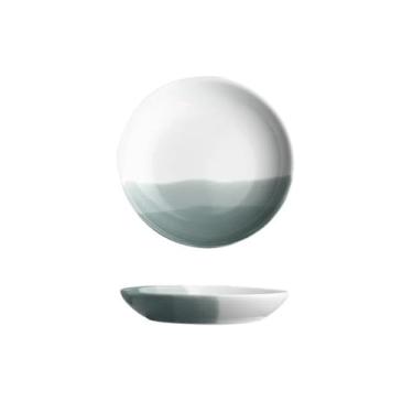 Imagem de prato de lanche Tigelas redondas para molho, pires de cerâmica, prato para, sobremesa, acompanhamento, utensílios cozinha, restaurante tigela de sopa(Green)