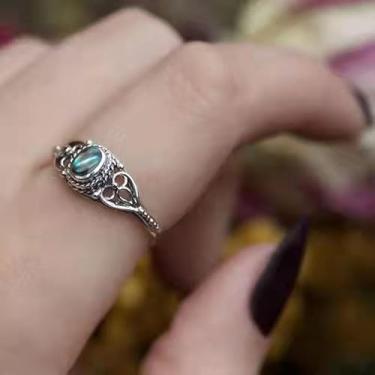 Imagem de Anel boêmio turquesa para mulheres, anéis de noivado empilháveis de ouro grosso, presentes de Natal, presentes de amizade para mulheres, dia dos namorados, Medium, Latão, Sem pedra preciosa