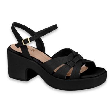 Imagem de Sandalia Feminina Beira Rio Salto Anabela Bloco Leve Macia Ref: 8517.1