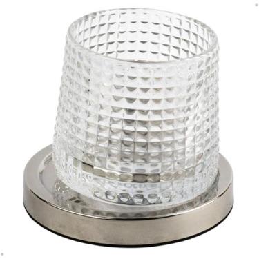 Imagem de Copo De Vidro Canelado Com Fundo Giratório Whisky - Copo de Uisque com