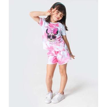 Imagem de Conjunto Infantil Estampa Minnie Tie Dye Disney Tam 4 -26061, Branco, 