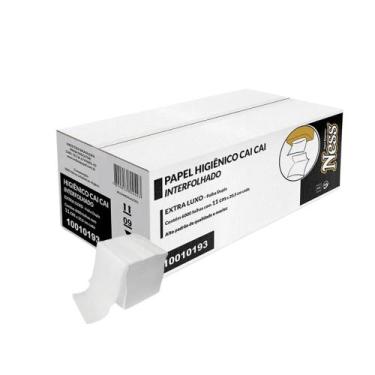 Imagem de Papel Higiênico Interfolhado Cai-Cai folha dupla Ness com 6.000 folhas