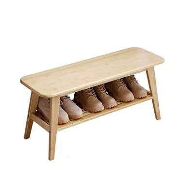 Imagem de FAMEOYA Banco de armazenamento de sapatos, banco de troca de sapatos, banco de porta, armário de sapatos para casa, banco de sentado, banco integrado, prateleira de sapatos, banco