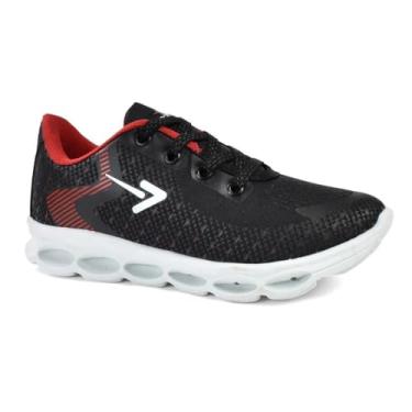 Imagem de Tênis Casual Box 200 Bkled 02 Menino Preto e Vermelho
