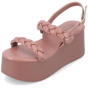 Imagem de Journee Collection Womens Zannah Tru Comfort Foam Buckle Platform Sandals Rose 8.5 Medium WOMENS US