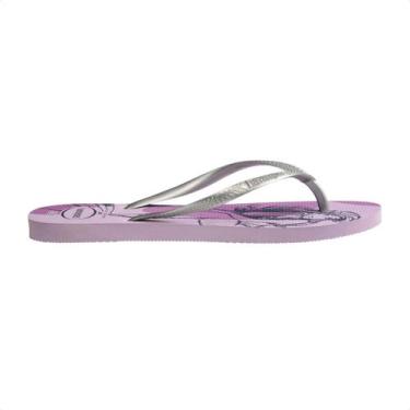 Imagem de Chinelo Feminino Dedo Havaianas Slim Princesas Roxo, Roxo fantasy, 39/