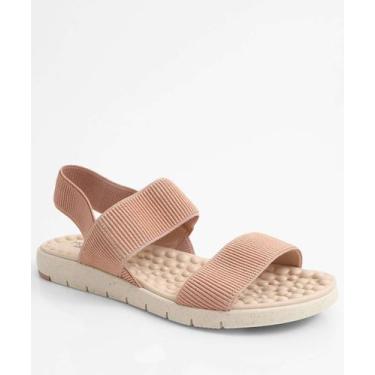 Imagem de Sandália Feminina Rasteira Tiras Modare Bege-18223, Bege, 35