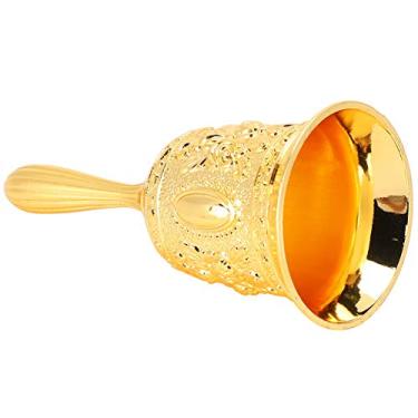Imagem de KIMISS Sino de Mão Dourado Estilo Europeu – Sino de Jantar Em Liga de Zinco para Decoração de Casa e Lembretes – Vintage para Bares, Aulas e Ocasiões Especiais