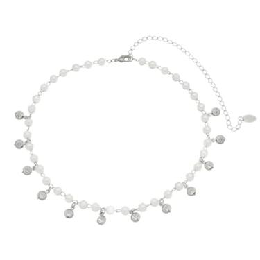 Imagem de CHOKER PÉROLAS ZIRCÔNIAS FOLHEADA EM RÓDIO BRANCO NAH