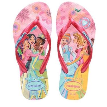 Imagem de Chinelo Havaianas Kids Princesas, Rosa glow, 25/26