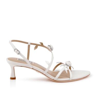 Imagem de Badgley Mischka Sandália feminina de salto Orland, Couro branco, 40