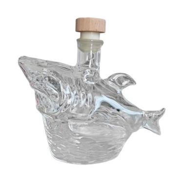 Imagem de KiBcsLic Garrafa de uísque em formato de tubarão, decorativa e criativa, ideal para presentear homens em bares, restaurantes e para decoração de casa. Perfeita