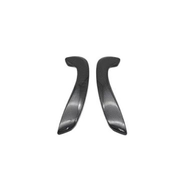 Imagem de Preto padrão de fibra de carbono frente esquerda ou direita porta interior maçaneta capa compatível para renault megane 3 mk3 fluence 2008-2016(Cover-Carbon Fiber Pattern 2PCS)