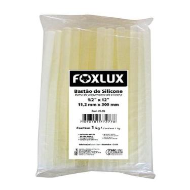 Imagem de Bastão Cola Quente Grosso 11,2mm x 300mm Foxlux 1Kg para Pistola de Co